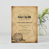 Gone Fishing Vatertag Party Einladung (Stehend Vorderseite)