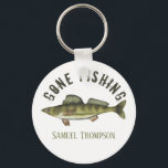 Gone Fishing Walleye Fish Modern Fisherman Cute Schlüsselanhänger<br><div class="desc">Gone fishing Walleye personalize keychain featuring funny cute for him keepsake,  sports hobby dad papa masculine,  modern classic husband simple typography,  sports hobby masculine hobby outdoors,  great fisherman fishermen fisherwoman,  walleye bass fish,  angler angling cute animal,  dad father grandpa grandfather,  retirement retired birthday holiday</div>