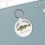 Gone Fishing Walleye Fish Modern Fisherman Cute Schlüsselanhänger<br><div class="desc">Gone fishing Walleye personalize keychain featuring funny cute for him keepsake,  sports hobby dad papa masculine,  modern classic husband simple typography,  sports hobby masculine hobby outdoors,  great fisherman fishermen fisherwoman,  walleye bass fish,  angler angling cute animal,  dad father grandpa grandfather,  retirement retired birthday holiday</div>