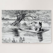 Gone Fishing with Lover, Louis Wain Puzzle (Horizontal)
