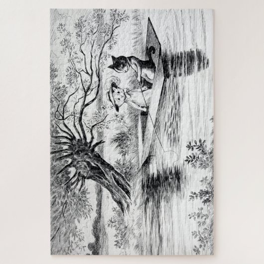 Gone Fishing with Lover, Louis Wain Puzzle (Vertikal)