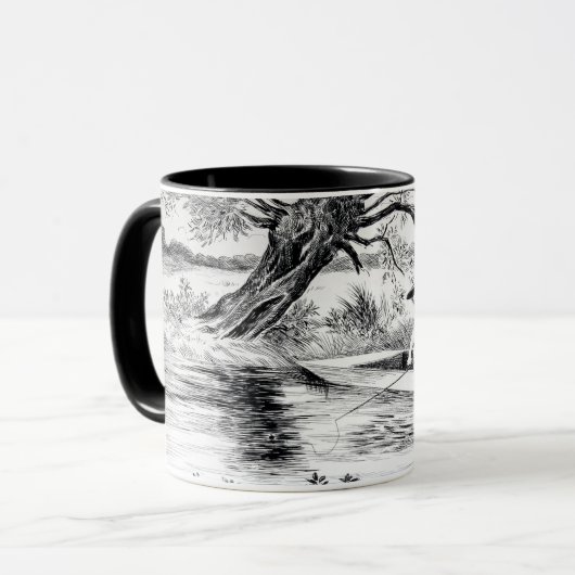 Gone Fishing with Lover, Louis Wain Tasse (Vorderseite Links)