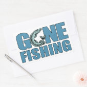 GONE FISHING Zollaufkleber Rechteckiger Aufkleber (Umschlag)