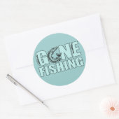GONE FISHING Zollaufkleber Runder Aufkleber (Umschlag)