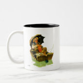 Gone Fishing Zweifarbige Tasse (Links)