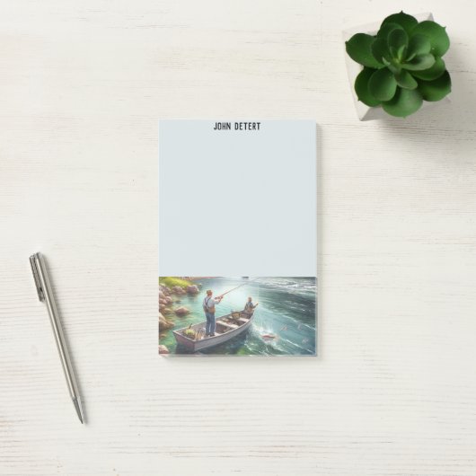 Gone Fisihing Personalisierte Post-It-Notes Post-it Klebezettel (Büro)