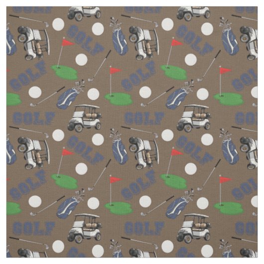 Gone Golfing on Brown Stoff (Muster)