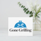 Gone Grilling Postkarte (Stehend Vorderseite)