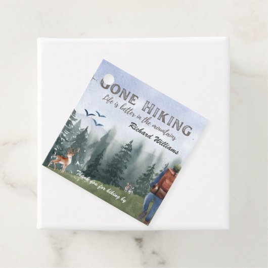 Gone Hiking Life is Better Mountains Hiker Deer  Geschenkanhänger (Beispiel)