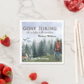 Gone Hiking Life is Better Mountains Hiker Deer Serviette (Beispiel)