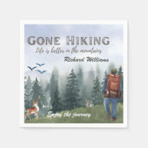 Gone Hiking Life is Better Mountains Hiker Deer 