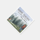 Gone Hiking Life is Better Mountains Hiker Deer Serviette (Ecke)