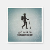 Gone Hiking - Rambler on an adventure - your text Serviette (Vorderseite)