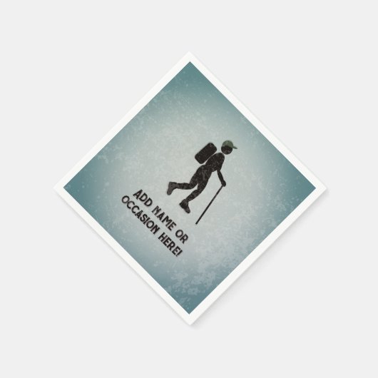 Gone Hiking - Rambler on an adventure - your text Serviette (Ecke)