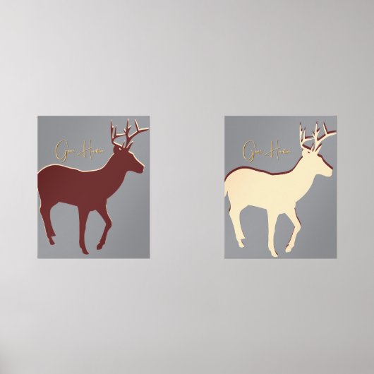 Gone Huntin' Wildtiere Bilderwand Sets (Vorderseite)