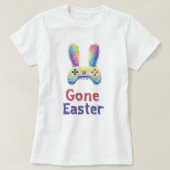 Gone Oaster Gaming T-Shirt; Pixel Art Bunny Gamer T-Shirt (Design vorne)