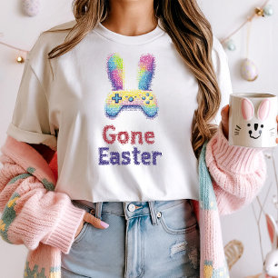 Gone Oaster Gaming T-Shirt; Pixel Art Bunny Gamer T-Shirt