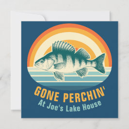 Gone Perching at the Lake House Birthday Sticker Einladung