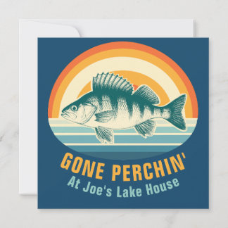 Gone Perching at the Lake House Birthday Sticker Einladung