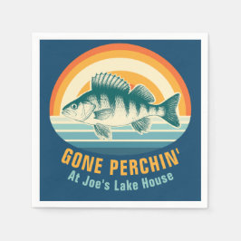 Gone Perching at the Lake House Birthday Sticker Serviette