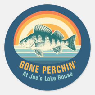 Gone Perching im Lake House Geburtstags-Sticker Runder Aufkleber