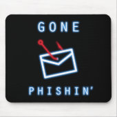 Gone Phishin' - Rot und Blau Mousepad (Vorne)