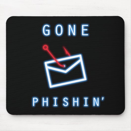 Gone Phishin' - Rot und Blau Mousepad (Vorne)