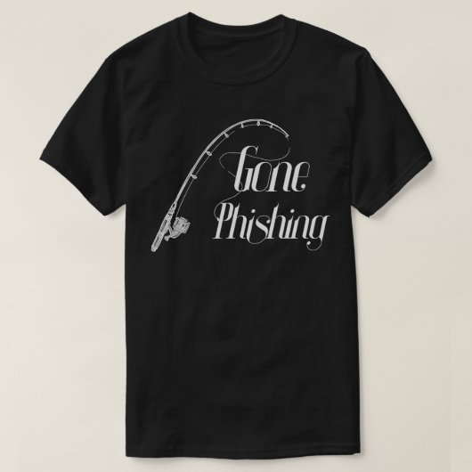 Gone Phishing Cool Online Cyber Security Hacker E T-Shirt (Design vorne)