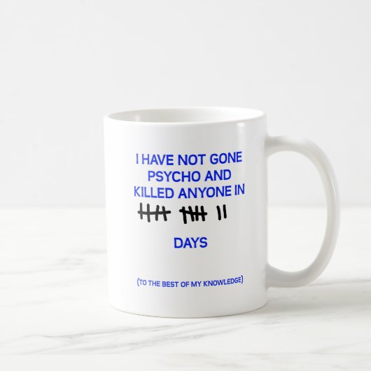 Gone Psycho Funny Mug Kaffeetasse (Rechts)