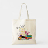 Gone Quiltin’ Tote Bag - Geschenk für Quilter Tragetasche (Rückseite)