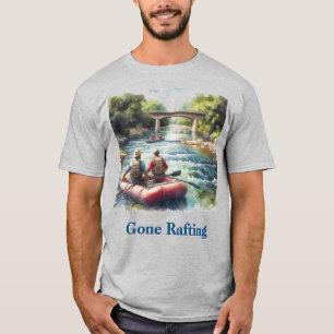 Gone Rafting White Water River Herren T-Shirt
