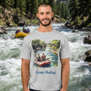 Gone Rafting White Water River Mens T - Shirt