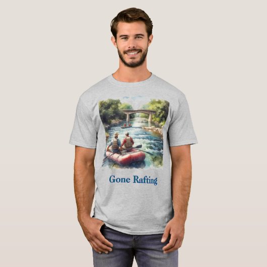 Gone Rafting White Water River Mens T - Shirt (Vorne ganz)