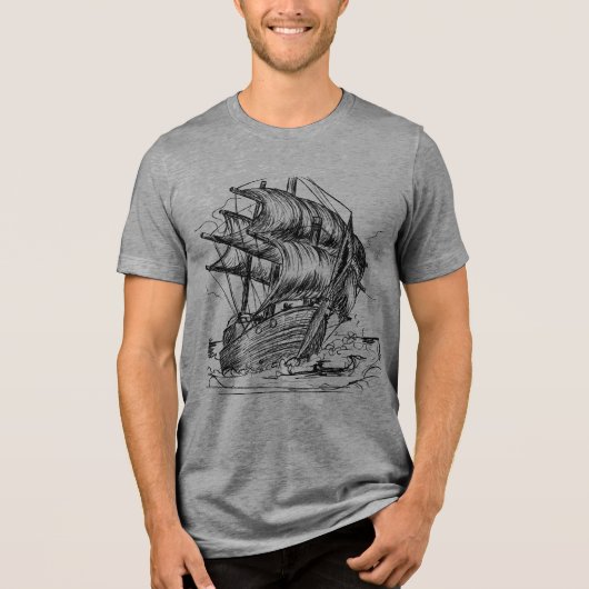 Gone Sailing Tri-Blend Shirt (Vorderseite)
