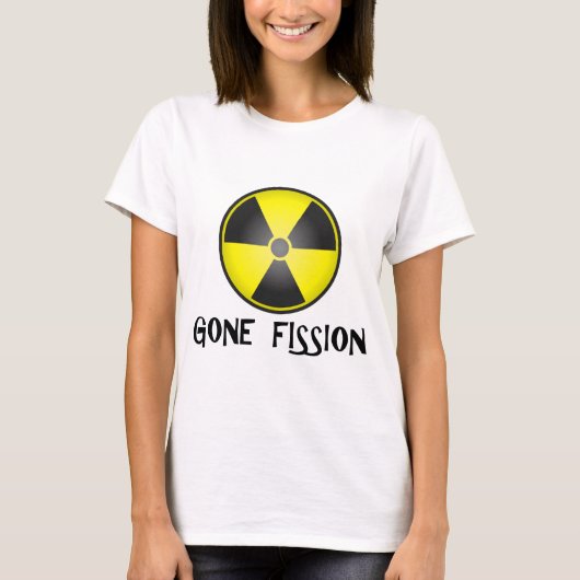 Gone-Spaltung-Strahlungszeichen T-Shirt (Vorderseite)