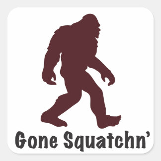 Gone Squantchin' Bigfoot Quadratischer Aufkleber