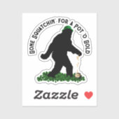 Gone Squatchin' am St. Patrick's Day Aufkleber (Blatt)