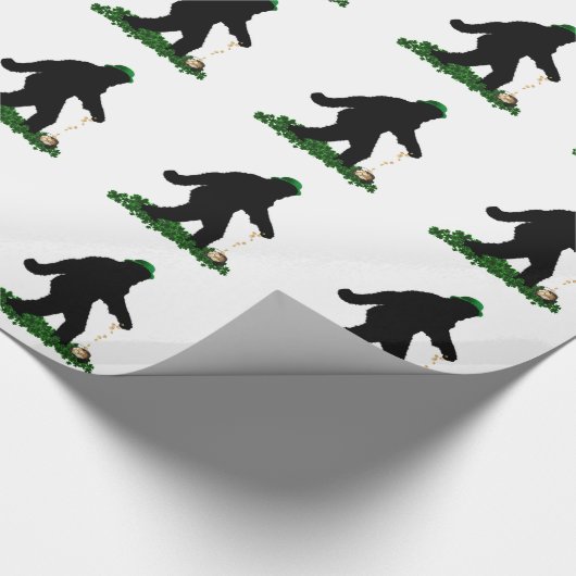 Gone Squatchin' am St. Patrick's Day Geschenkpapier (Ecke)