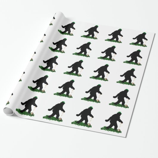 Gone Squatchin' am St. Patrick's Day Geschenkpapier (Ungerollt)
