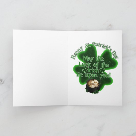 Gone Squatchin' am St. Patrick's Day Karte (Innenseite)