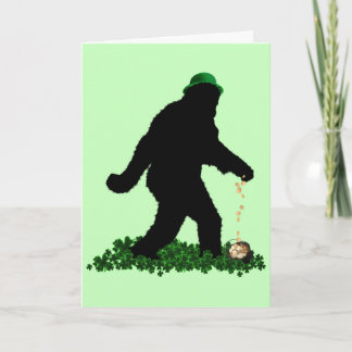 Gone Squatchin' am St. Patrick's Day Karte