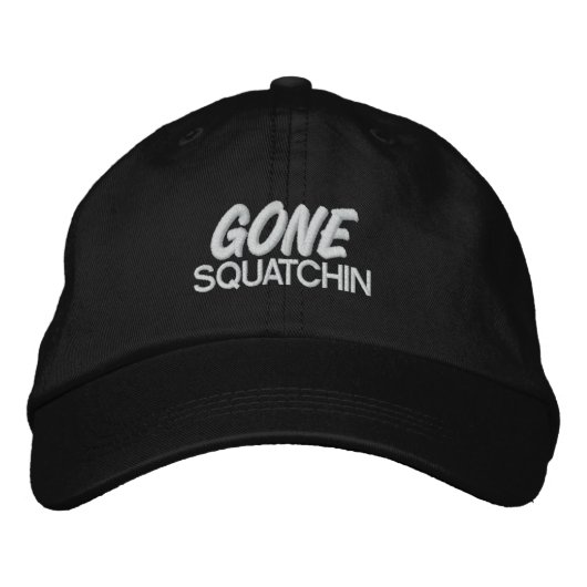 Gone Squatchin Bestickte Baseballkappe (Vorderseite)