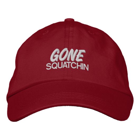 Gone Squatchin Bestickte Baseballkappe (Vorderseite)