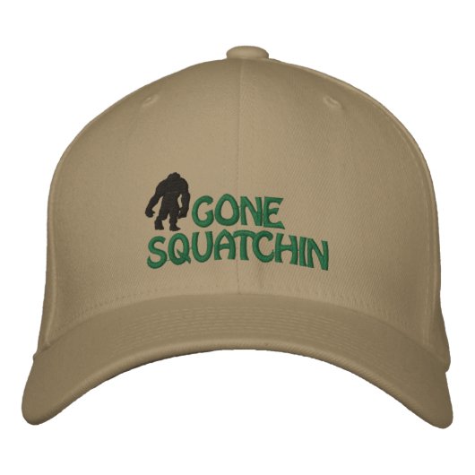 Gone Squatchin bestickte Cap Bestickte Baseballkappe (Vorderseite)