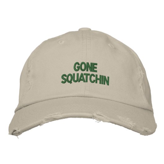Gone Squatchin Bestickte Kappe (Vorderseite)