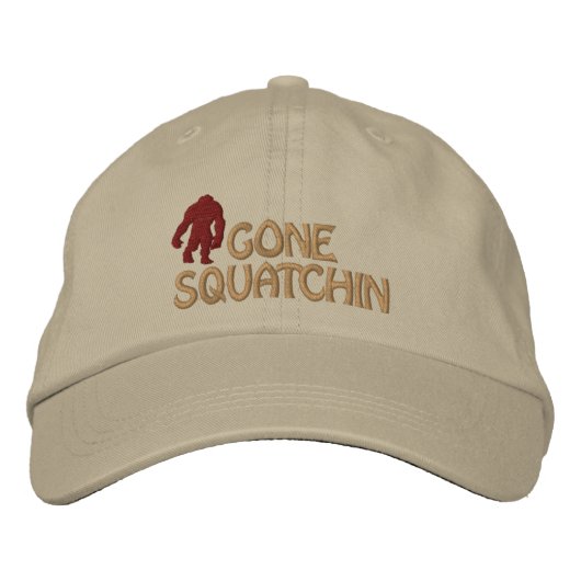 Gone Squatchin Bestickte Mütze Baseballkappe (Vorderseite)