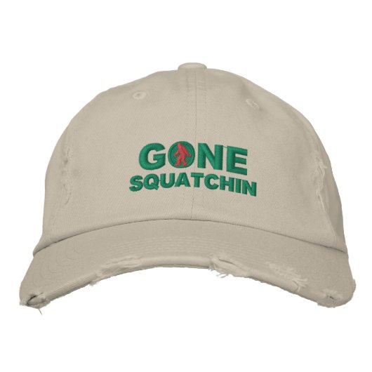 Gone Squatchin bestickter Hut (Vorderseite)