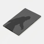 Gone Squatchin Bigfoot Carbon Fibre Print Post-it Klebezettel (angewinkelt)