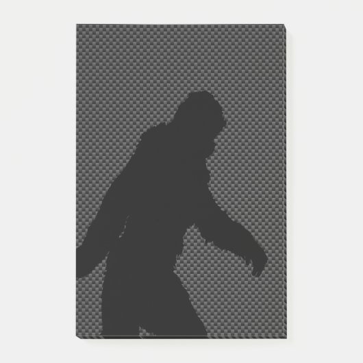 Gone Squatchin Bigfoot Carbon Fibre Print Post-it Klebezettel (Vorderseite)