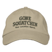 GONE SQUATCHIN Cap Individualisieren Position Bestickte Baseballkappe (Vorderseite)